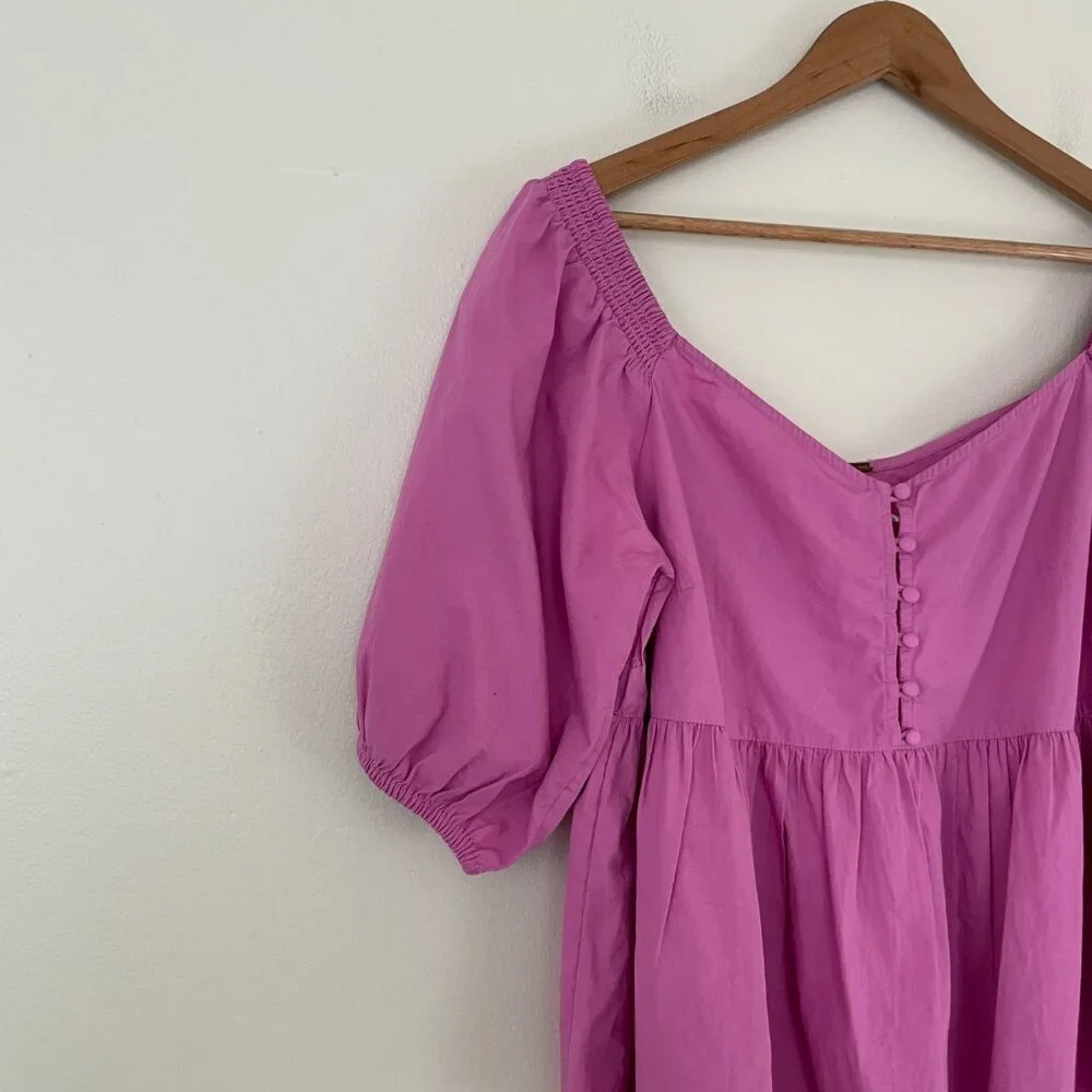 Free People Veronica Sweetheart Cotton Poplin Top in Pink Size Large